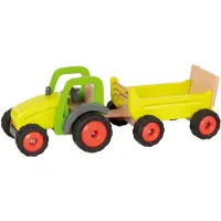 Goki Houten Tractor met Trailer