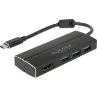 DeLOCK Hub USB C avec HDMI et 3 ports USB A