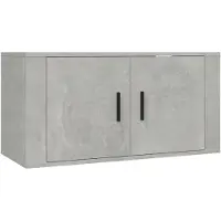 vidaXL Armoire TV murale gris béton 80x34,5x40 cm