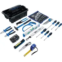 Bgs Caisse à outils en plastique avec assortiment de 66 outils - 70224