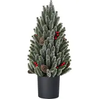 HOMCOM Sapin de Noël artificiel de table, aspect authentique, 170 branches, PE