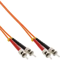 InLine 81502 LWL Duplex Kabel, ST/ST, 50/125µm, OM2, 2m