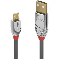 Lindy CROMO - Câble USB - USB (M) pour Micro-USB de type B (M) - USB 2.0 - 1 m - rond - gris