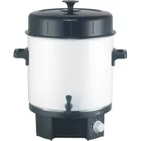 Clatronic EKA 3338 Machine à cuire avec robinet, 25 litres, 1800 watts, blanc