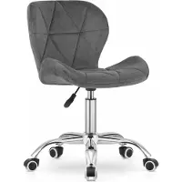 Leobert Chaise - - Avola - Velours Gris Foncé - 53,5 X 55 X 73,5-86,5 Cm