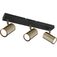 Globo Lighting Projecteur métal noir mat, 3x GU10