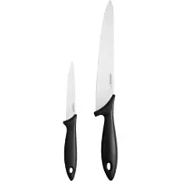 Fiskars 1023783 Messer-Set, 2-teilig, schwarz