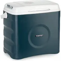 Klarstein Glacière électrique BeerBelly 29 - 29 L, 3 connexions : 230 V, allume-cigare 12 V et port USB, portable, fonction réfrigération et réchauffement, pour voiture, camion, camping, prise, bleu