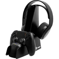 Snakebyte Station de charge PS5 pour manette + casque noir Dual Charge & Headset Stand 5