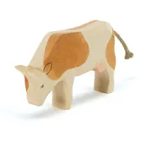 Ostheimer Figurine Vache brune mangeant