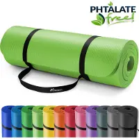 Tresko Tapis de yoga Tapis de fitness Tapis de gymnastique Pilates 190x100x1,5cm Vert clair