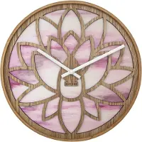Nextime - 3307 - Horloge Murale - 40cm - rose - Lotus