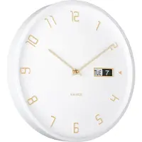 Karlsson - Horloge murale Data Flip - Blanc