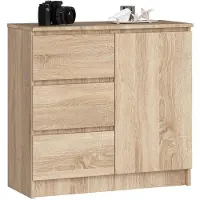 Akord Commode K80 JERRY en Chêne Sonoma - Rangement Élégant et Fonctionnel