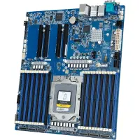 Gigabyte Carte mère MZ33-AR0, 1 processeur AMD Epyc 9004 SoC SP5 (24 emplacements DIMM, 6 ports MCIO 8i, 1 port M.2, 2 ports 10 GbE, IPMI, format E-ATX)