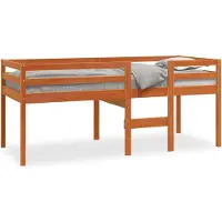 vidaXL Lit surélevé brun cireux 90x190 cm pin massif