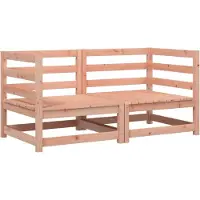 vidaXL Canapés d'angle de jardin 2 pièces 70x70x67 cm bois massif douglas