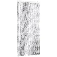 vidaXL Rideau anti-mouches gris clair et gris foncé 90x200 cm chenille