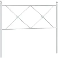 vidaXL Tête de lit de rechange en métal blanc 100 cm