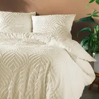Douceur d'intérieur Parure de lit - - Heltie - Microfibre - 240x220cm - Ecru
