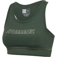 Hummel Soutien-gorge de sport 'TE FUNDAMENTAL' vert foncé / blanc