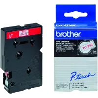 Brother Blanc, rouge - Rouleau (0,9 cm x 7,7 m) 1 unités bande imprimante