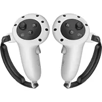 VORTEX VR Couvertures de manettes en silicone + support pour Meta Quest 3S, 3 | Gris