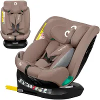 Lionelo Siège auto Bastiaan One i-Size, de la naissance à 12 ans, de 0 kg à 36 kg, Dri-Seat, 360 degrés - Beige Sand