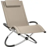 TecTake Bain de soleil Paulina ergonomique, pliable, 150 kg - beige