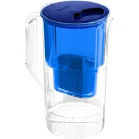 Wessper Carafe filtrante 2.8 L Compatible avec Brita Maxtra, Système de filtration d'eau pour réduire le calcaire, le chlore | + 1x filtre à eau bleu
