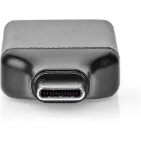 Nedis USB-C Adapter | USB 3.2 Gen 1 | USB-C mâle | DisplayPort femelle | 4K@60Hz | Rond | Nickelé | Gris / Noir | Enveloppe