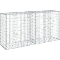 vidaXL Gabion avec couvercle 200x50x100 cm Fer galvanisé
