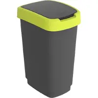 Rotho poubelle à couvercle pivotant en plastique TWIST 25 l bleu ciel