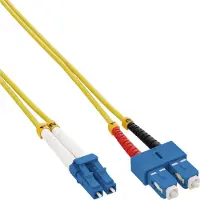 InLine - Cordon de raccordement - mode unique SC (M) pour mode unique LC (M) - 1 m - fibre optique - duplex - 9 / 125 micromètres - OS2 - sans halogène - jaune