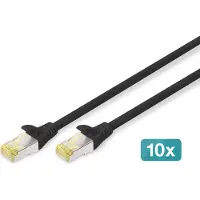 Digitus DK-1644-A-005-B Câble patch, cat. 6A, S/FTP, 0,5 m, noir, set