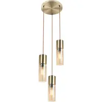 Globo Lighting Lampe à suspendre métal couleur laiton, 3x E27