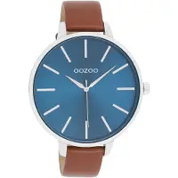Oozoo Montre marron cuir Timepieces femme Montre à quartz analogique UOC11439