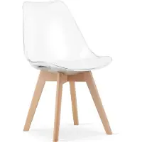 Leobert Chaise - - Mark - Transparent/Pieds Naturels - 49 X 43 X 82 Cm