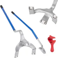 Vevor Levier Démonte Pneus Poids Lourds 571-622 mm Démonte Pneu Acier Barre Montage Démontage Manuel 3 Outils de Changement de Pneu Maintien Talons Décolle-talon pour Camion Sans Chambre à Air Bleu