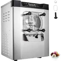 Vevor Machine à glace commerciale, machine à glace, 16-20 l/h de glace, 1400 W machine à glace dure, convient pour snack-bars, restaurants, argent