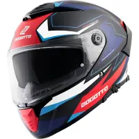 Bogotto FF118 Vilial Mat Noir Blanc Rouge Bleu Casque Intégral Taille L