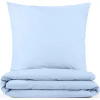 Blumtal linge de lit 135x200cm + taie d'oreiller 40x80cm - Microfibre Bed Sheets 135x200cm - 2pcs ensemble linge de lit bleu clair
