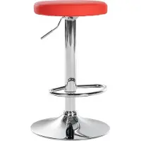 CLP Tabouret de bar Ponte, revêtement en similicuir marron, piètement blanc