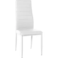 CLP - Chaise de salle à manger Mayfair, blanche. Matériau : similicuir