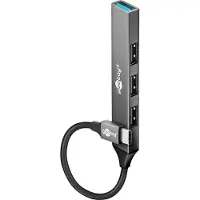 Goobay Concentrateur USB C vers USB A à quatre ports alimenté par bus