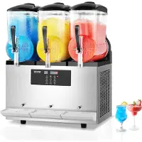 Vevor Machine à Granité Commerciale 3x12 L Triple Réservoir