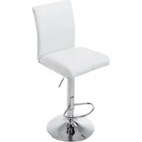 CLP Tabouret de bar Cologne, pivotant et réglable en hauteur, blanc