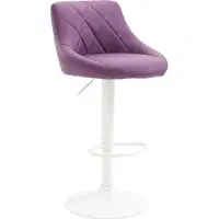 CLP Tabouret de bar Lazio, réglable en hauteur et pivotant à 360 degrés | Couleur : blanc. Structure : blanche