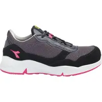 Diadora Chaussure de sécurité pour femme Athena Text LOW D0458 S1PL iron/raspberry, conforme à la norme EN ISO 20345:2022 S1PL FO SR ESD taille 41
