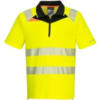 Portwest DX412 DX4 Warnschutz Polo Shirt S/S Yellow/Black Gr. XL